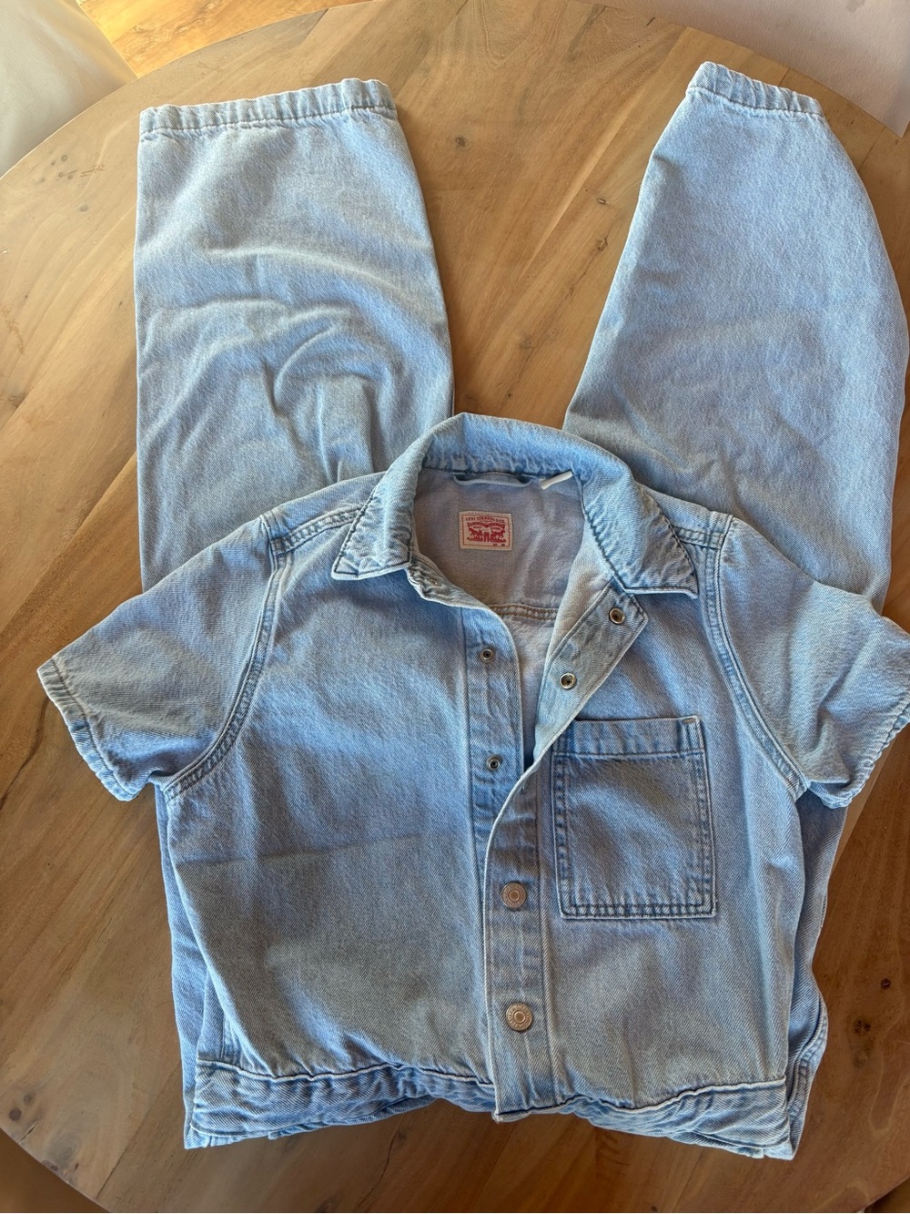Levi Type III Jumpsuit-Light Wash Denim